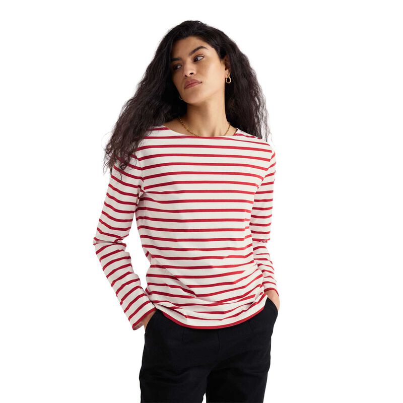 Seasalt Cornwall Sailor Shirt - Breton Deep Rust image number 0